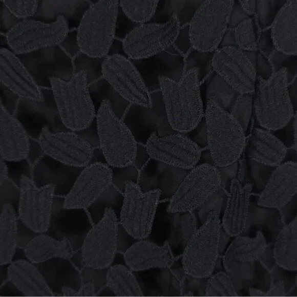 Bardot Women's Black Leaf Lace‎ Overlay Liana Sleeveless Midi Dress Size 6